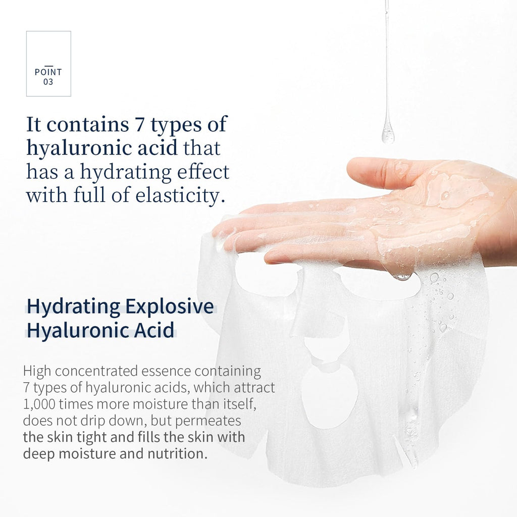 Sapphire Collagen Hydro Essential Mask, 10 Sheets – Moisturizing & Soothing Sheet Mask with Collagen & Ceramide, 1.01 Fl.Oz (30Ml) X 10Ea