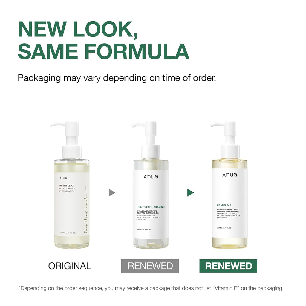 Heartleaf Pore Control Cleansing Oil, Oil Cleanser for Face, Makeup Blackhead Remover, Korean Skin Care 6.76 Fl Oz(200Ml) (Original)