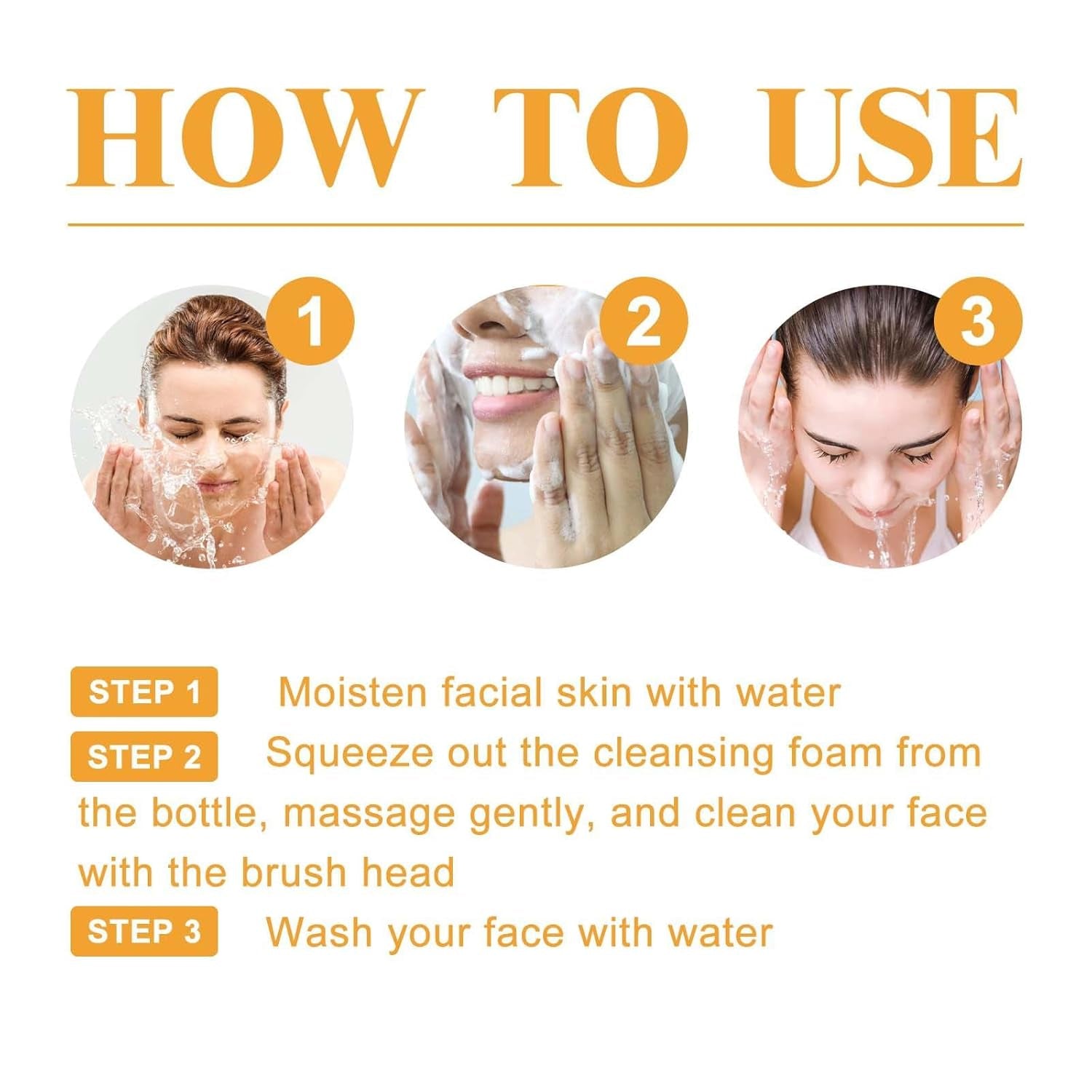 2 Pcs Turmeric Face Wash, Gentle Scrub Exfoliating Deep Cleaning Glow Wash Turmeric Face Wash with Brush.